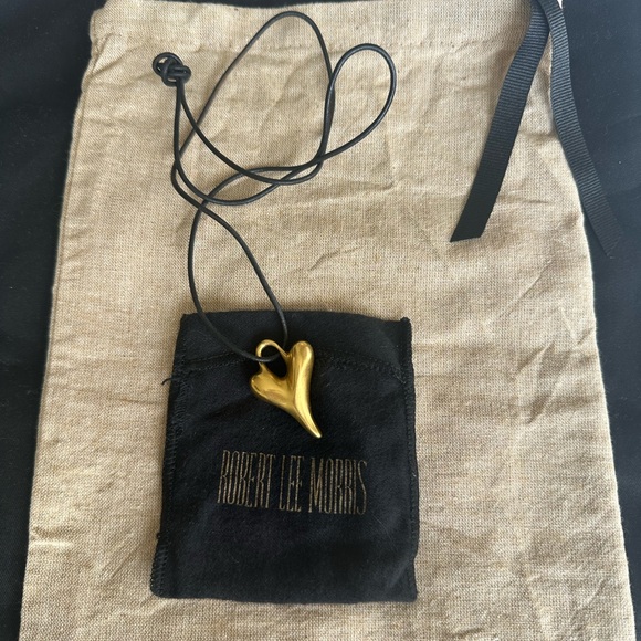 Robert Lee Morris Jewelry - Vintage Robert Lee Morris RLM 14K Solid Gold  Organic Heart Pendant